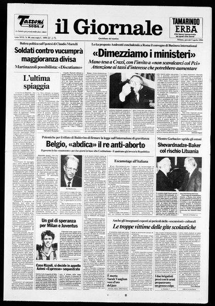 Il giornale : quotidiano del mattino